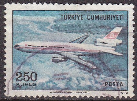 Turquia 1973 Scott C56 Sello º Avion Dc-10 Timbre Turquie Turkia